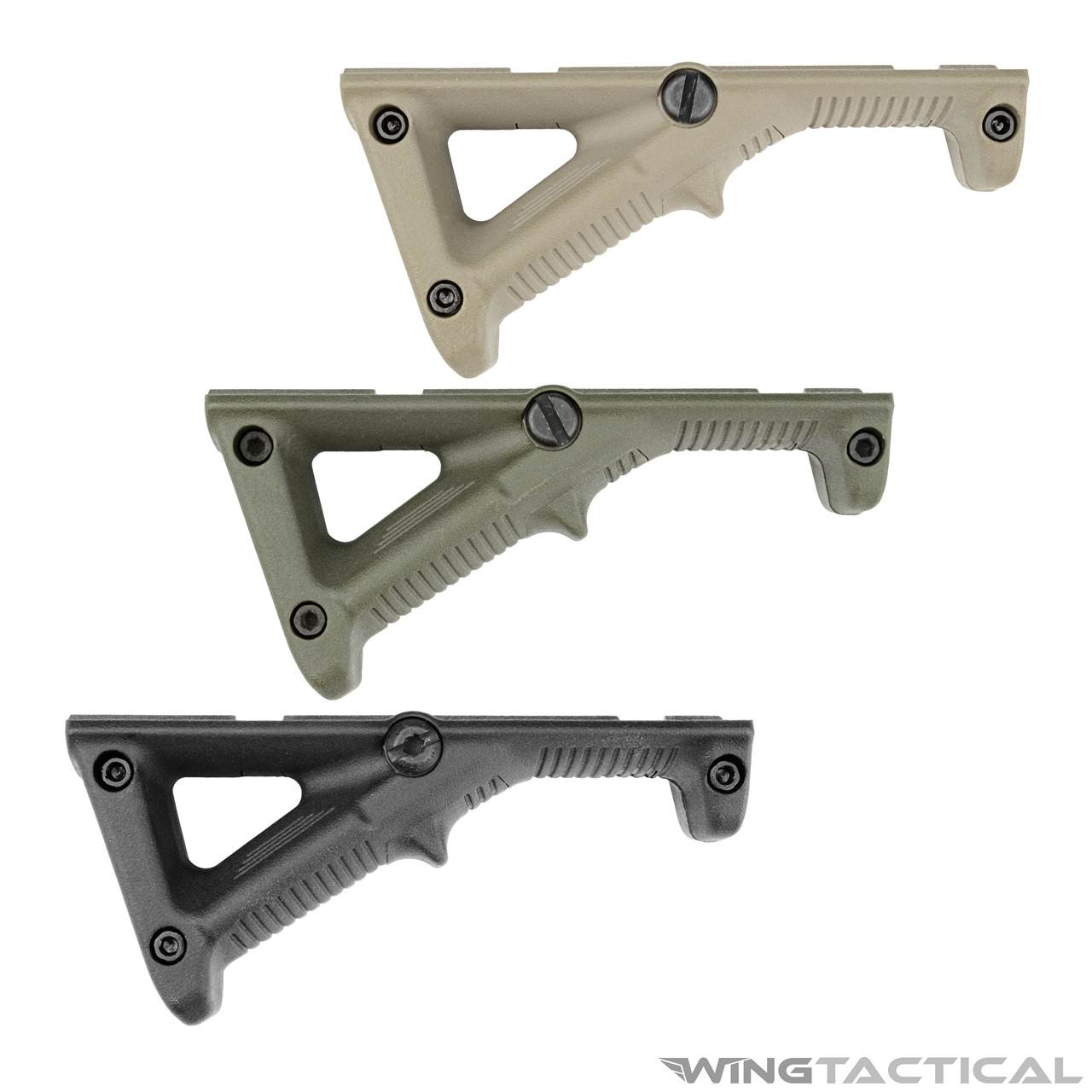 Tyrant Designs Halo Minivert angled foregrip for AR-15 in grey