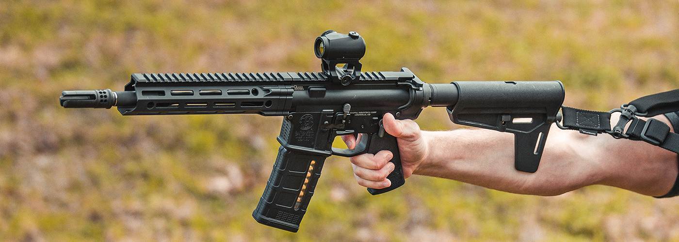 Magpul BSL pistol brace in use