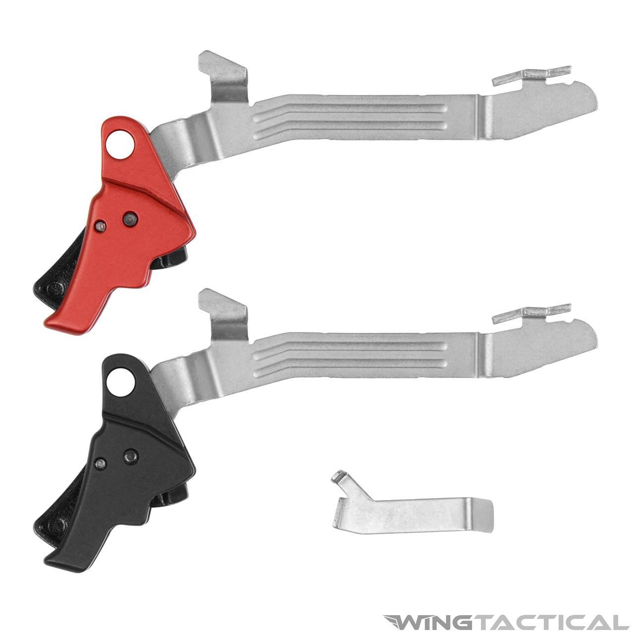 Red and black Glock 43 triggers