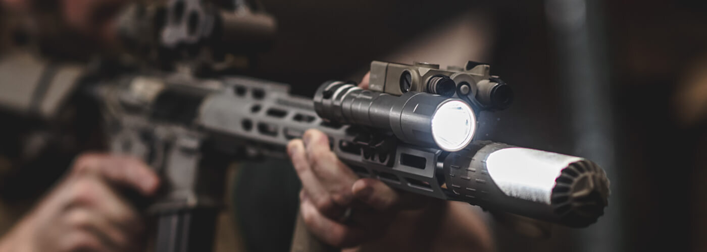 Rifle with light and laser