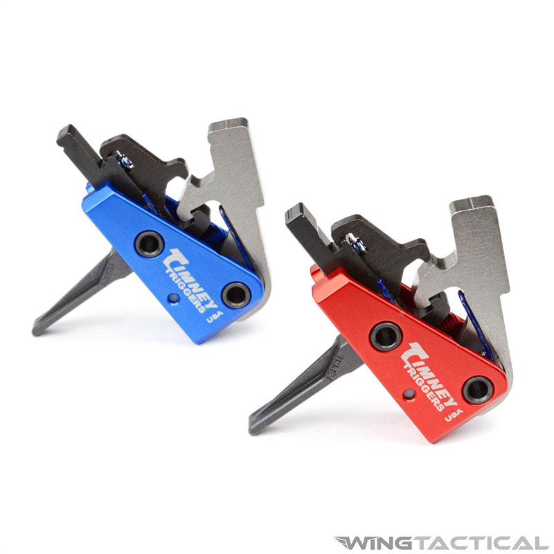  Timney Triggers AR Targa 2-stage straight trigger in two colors: black and red