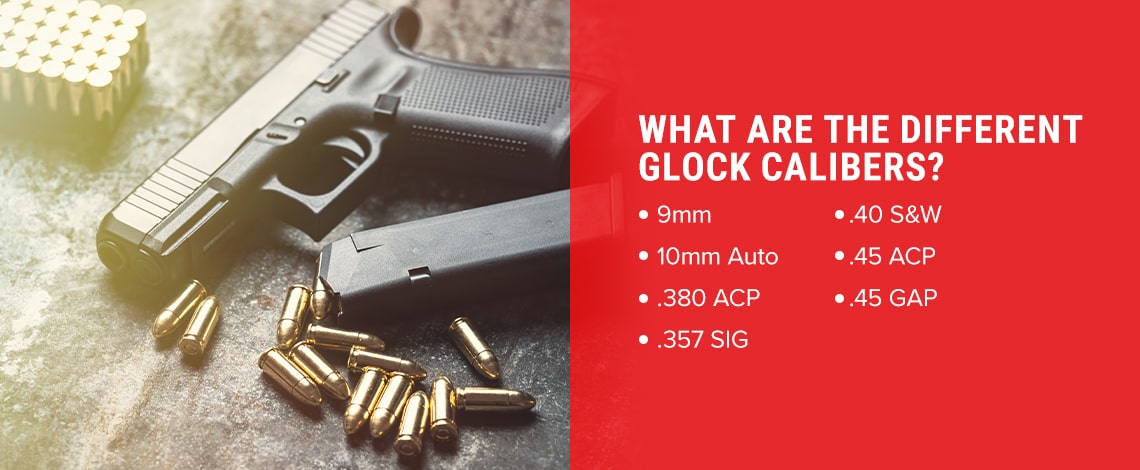 Infographic for what are the different glock calibers