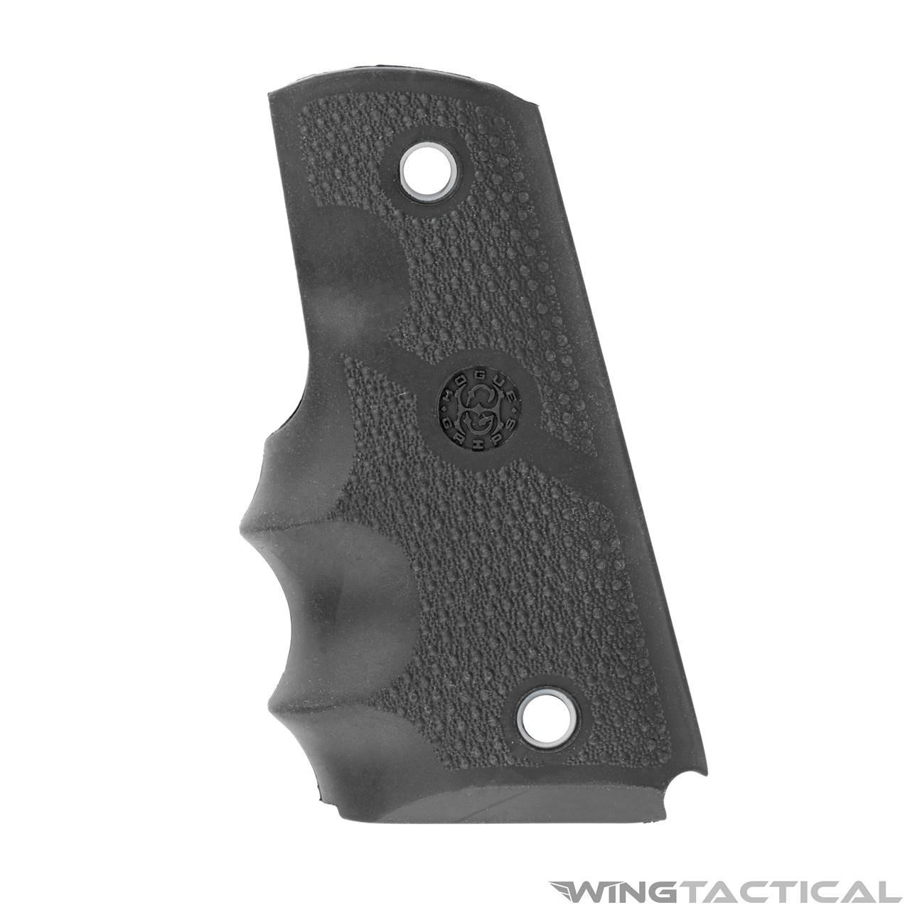 Hogue Colt 1911 Officers Model Rubber Grip with Finger Grooves