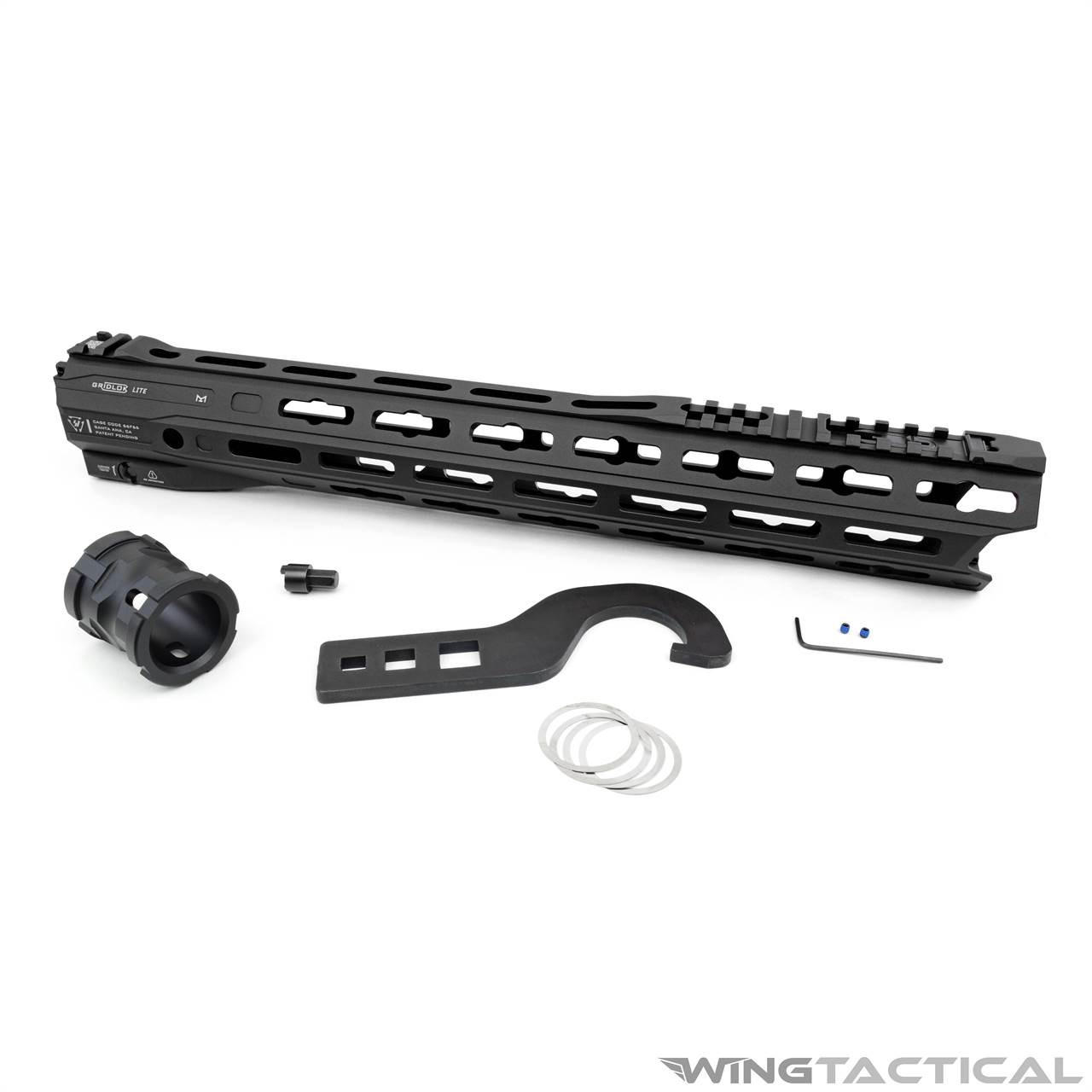 Strike Industries GridLok Lite zparts付き Strike Industries GRIDLOK LITE M-LOK Handguard Assembly
