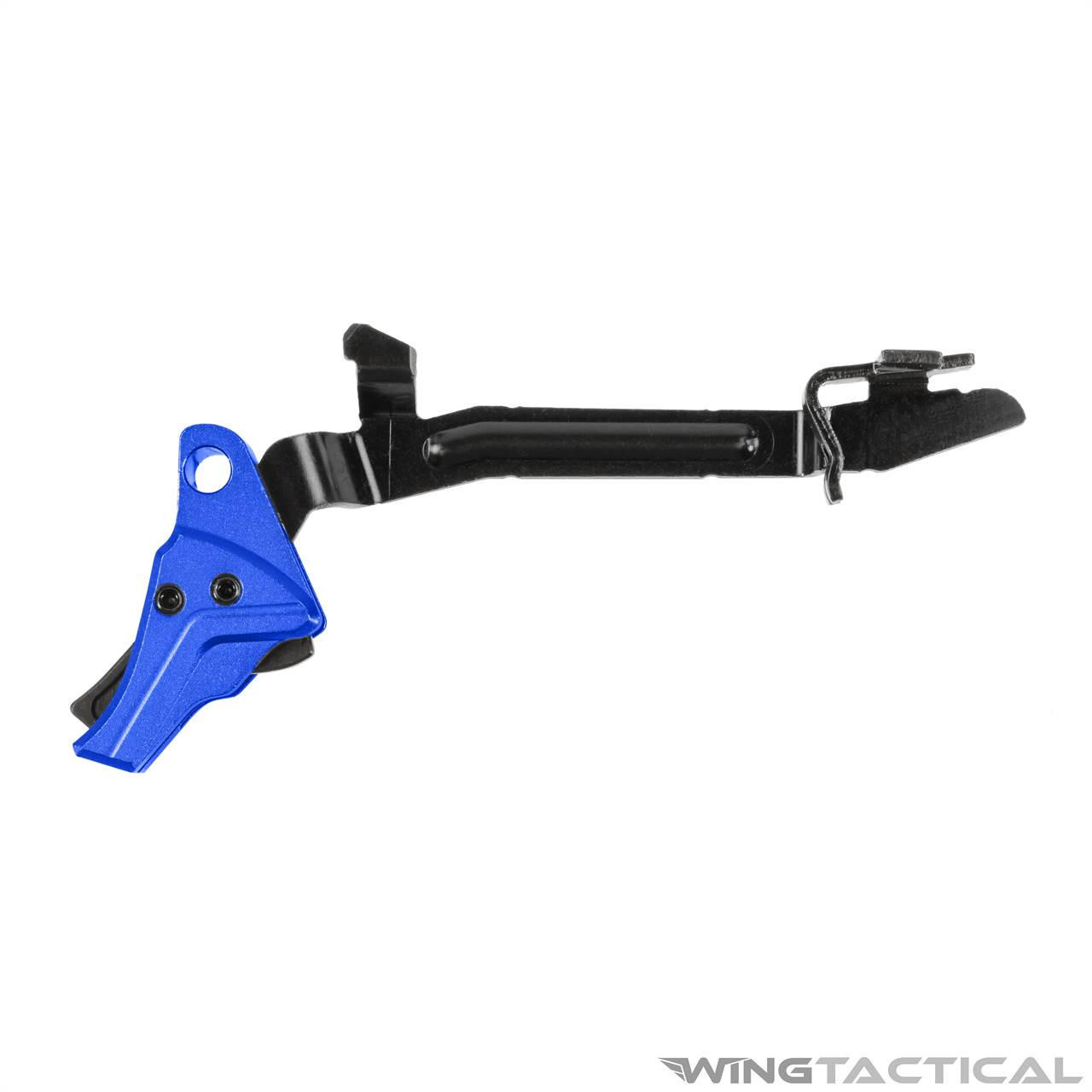 Tyrant CNC I.T.T.S. Trigger with Black Chrome Trigger Bar for Glock