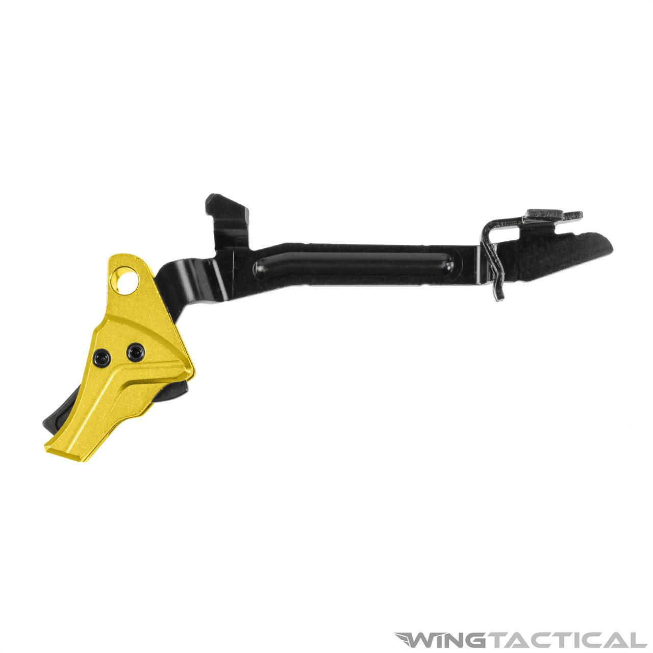 Tyrant CNC I.T.T.S. Trigger with Black Chrome Trigger Bar for Glock