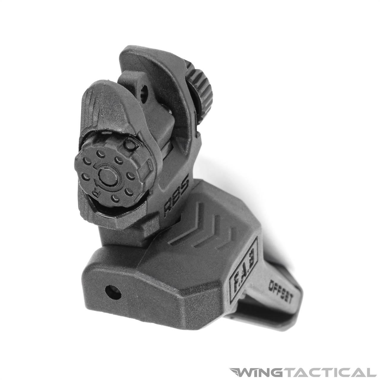 FAB Defense FRBS 45-Degree Offset Flip-Up Sight Set | Wing Tactical