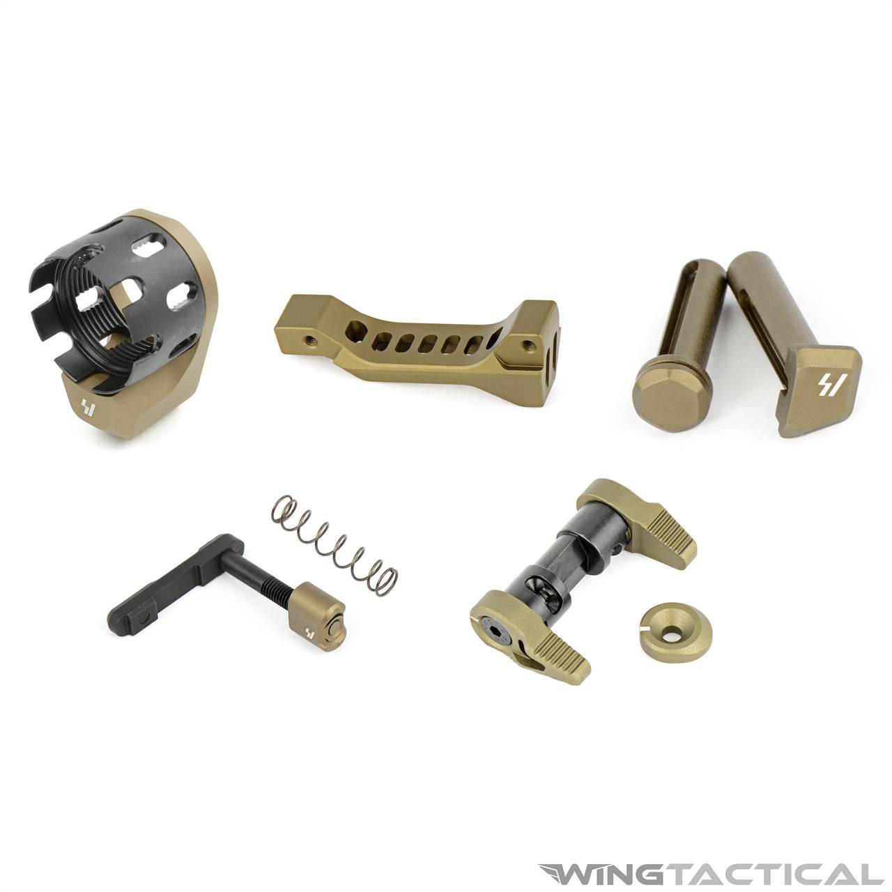 Strike Industries Flat Dark Earth AR-15 Lower Parts | Wing Tactical