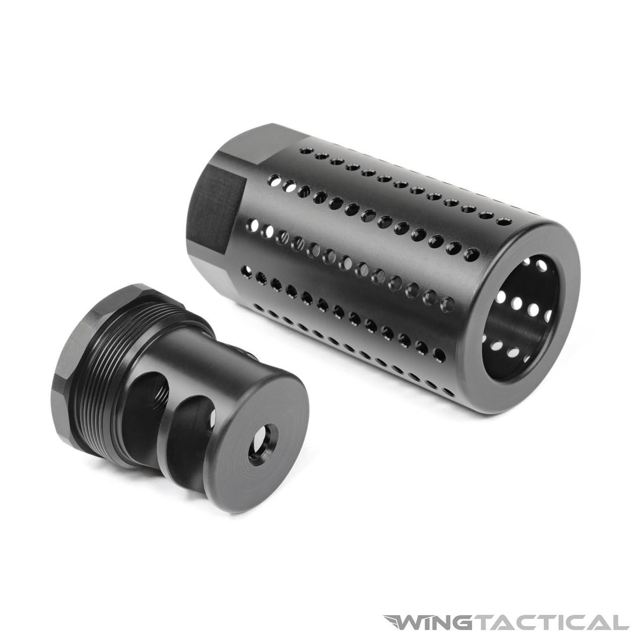 Rex Silentium MG Black Shroud 5.56 Muzzle Device Set | Wing Tactical