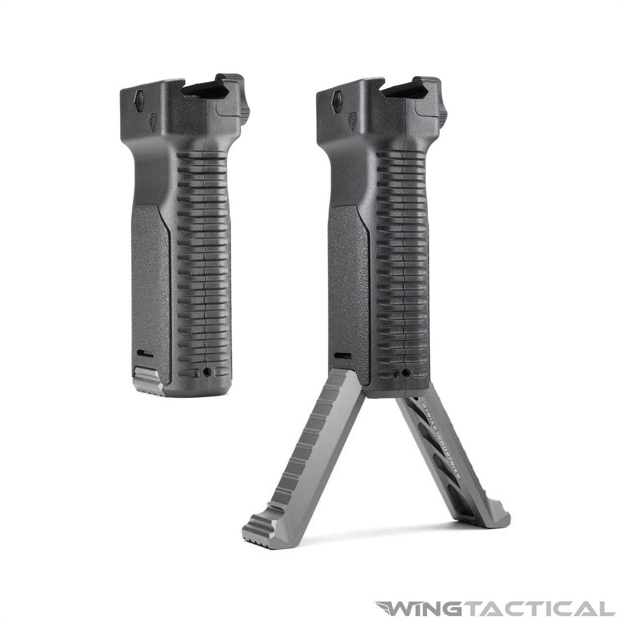 Strike Industries Picatinny Bipod Grip with Aluminum Legs | Wing