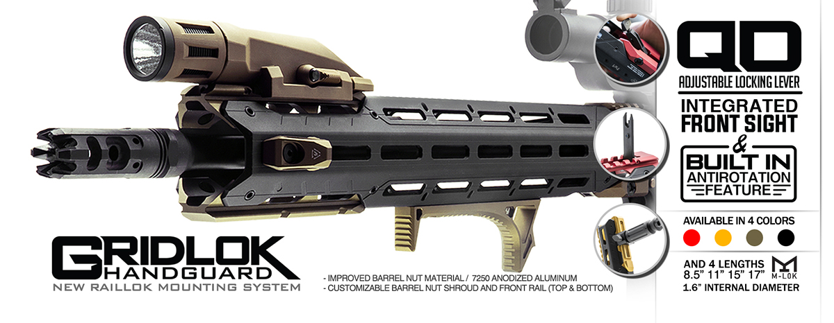 Strike Industries GRIDLOK 15 Main body， Sights & Rail Attachment