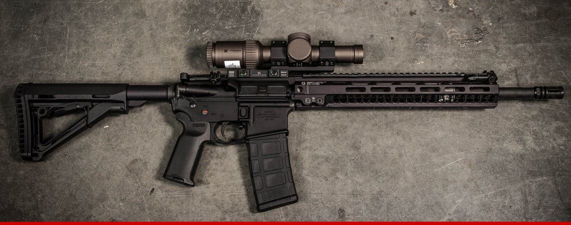 Magpul MOE K2+ AR-15 Grip on a Black AR-15