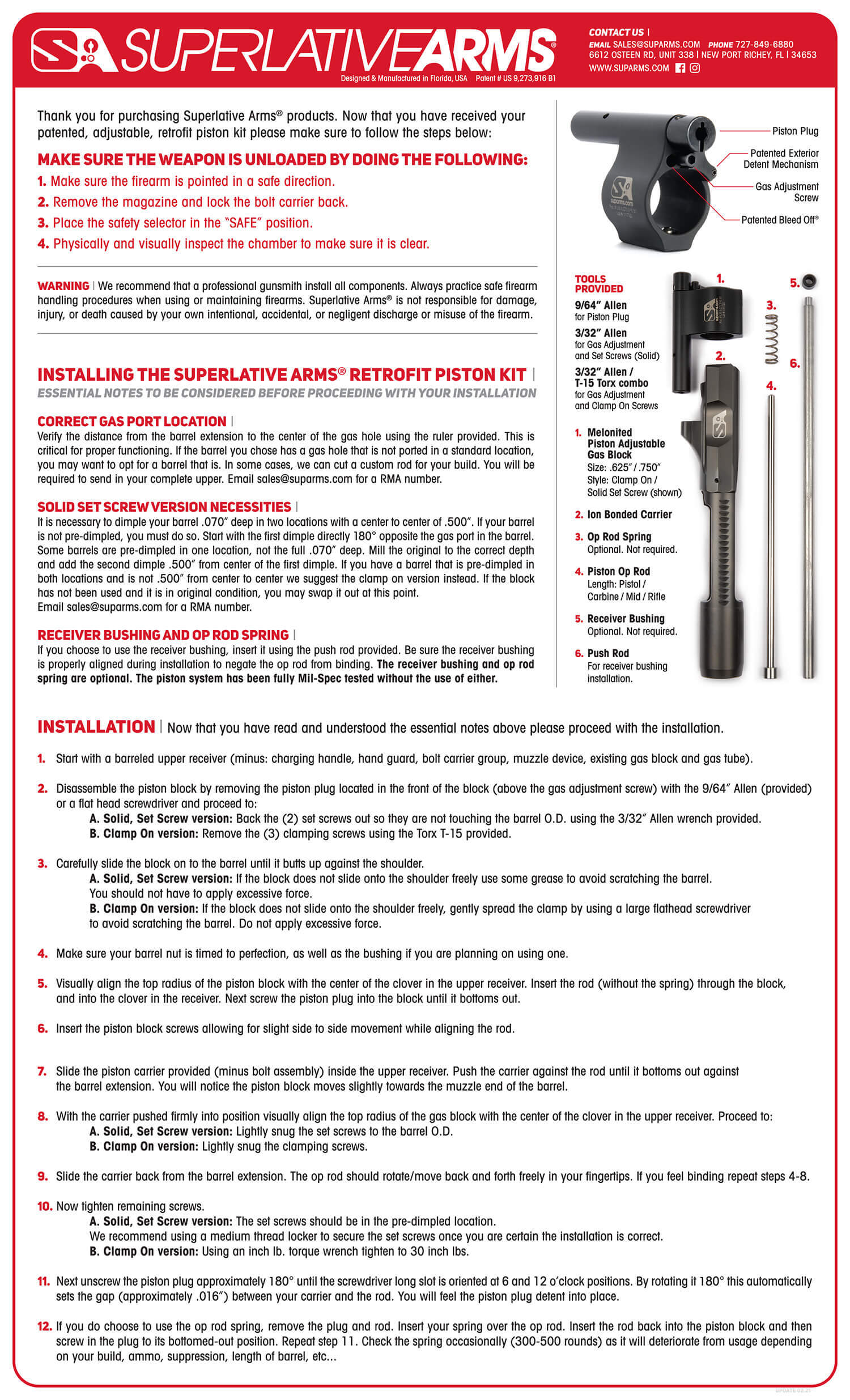 Picture of piston kit installation instructions