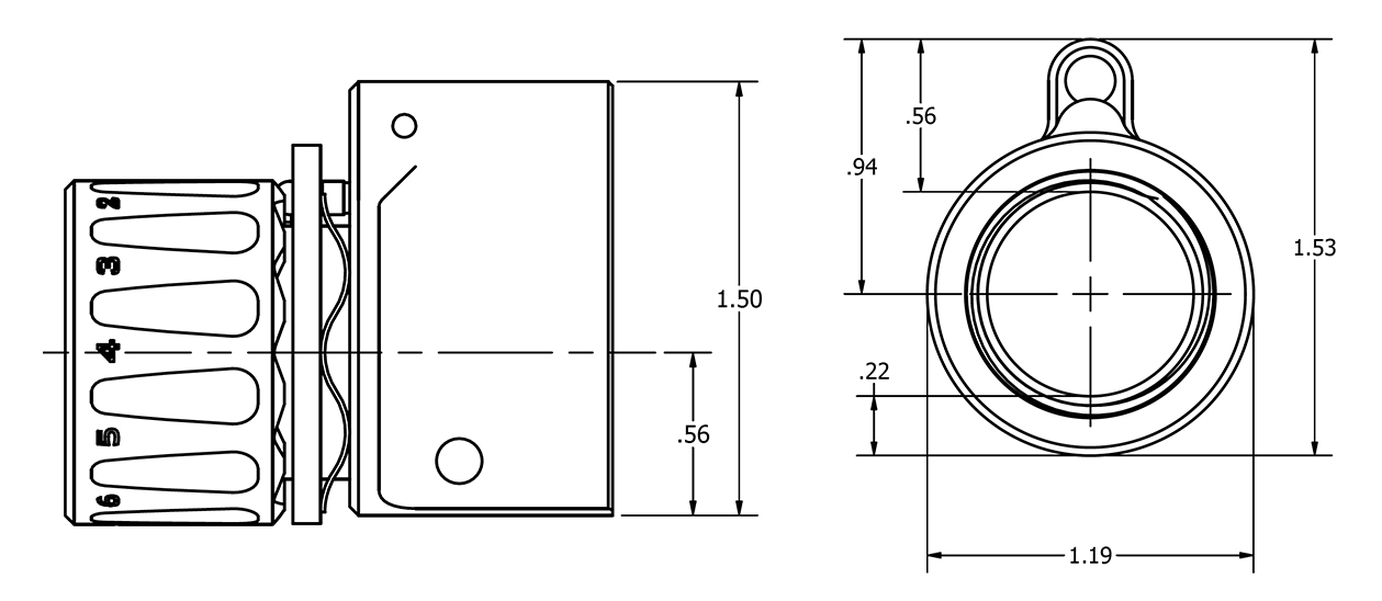 Riflespeed Gas Control Dimensions