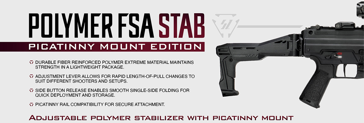 Strike Adjustable Polymer Stabilizer with Picatinny Mount Strike Adjustable Polymer Stabilizer with Picatinny Mount