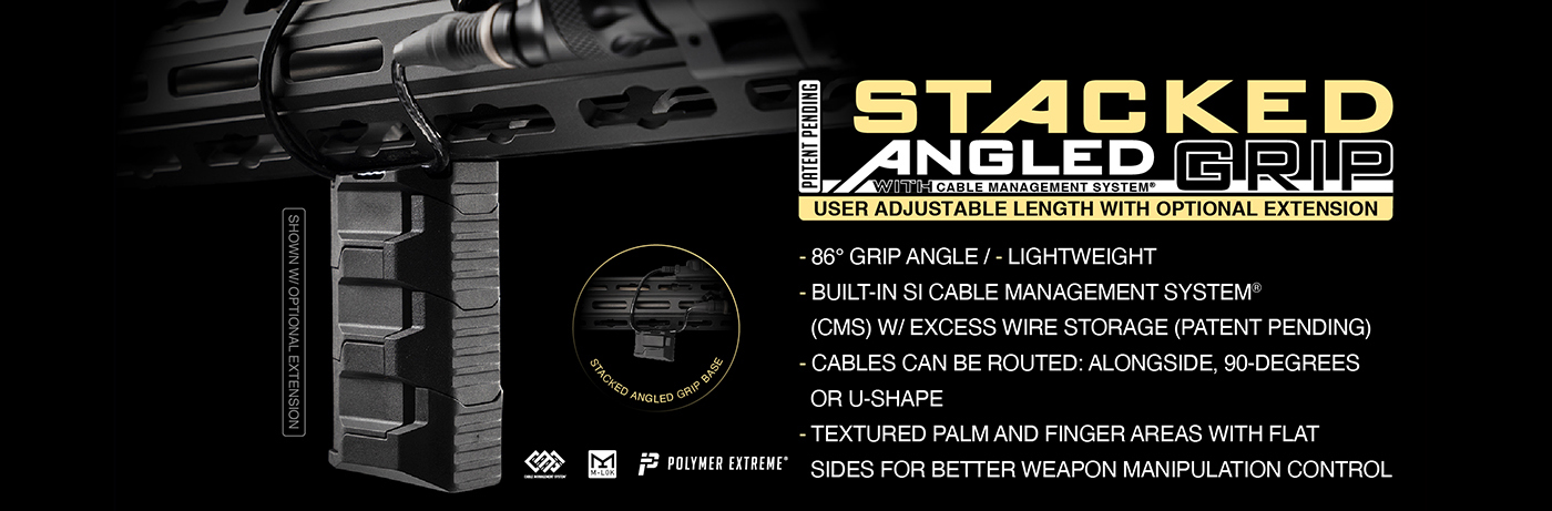Strike Industries Stacked Angled Grip w/ Cable Management System