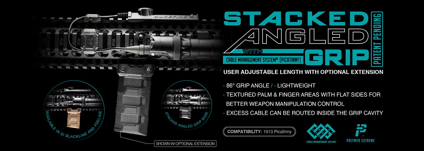 Strike Stacked Angled Grip with Cable Management System® (Picatinny)