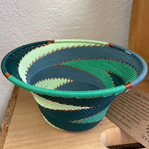 Zulu Telephone Wire Baskets - Jade Collection