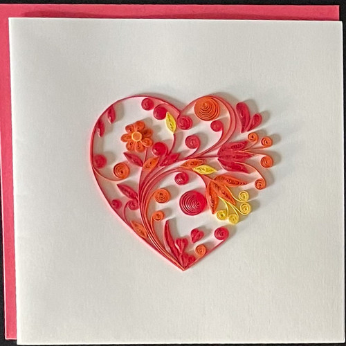 Quilled Special Occasion Card - Heart