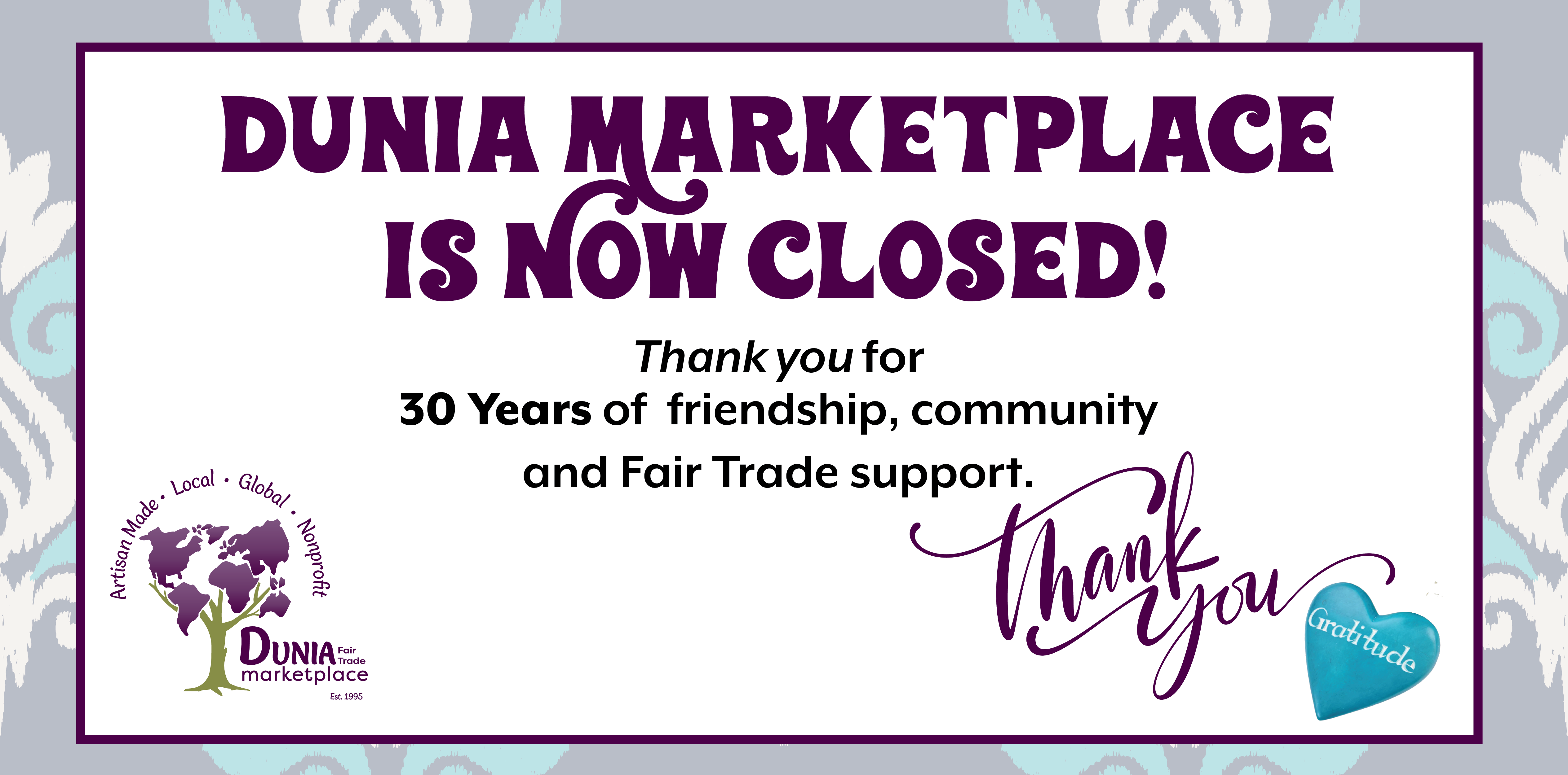 Dunia Marketplace - A Fair Trade, Non-Profit Gift Store