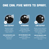 Switch 5 in 1 Nozzle Multi Surface Topcoat Decorative Spray Paint Aerosol 400ml Blue Dusk Gloss Finish