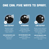 Switch 5 in 1 Nozzle Multi Surface Topcoat Decorative Spray Paint Aerosol 400ml Anthracite Matt Finish