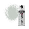 Switch 5 in 1 Nozzle Multi Surface Topcoat Decorative Spray Paint Aerosol 400ml Silver Grey Satin Finish