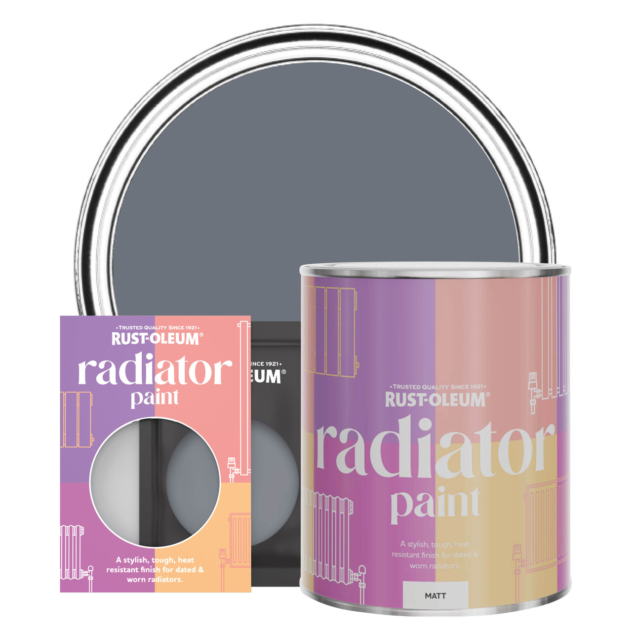 Marine Grey Radiator Paint Matt Grey Rust-Oleum