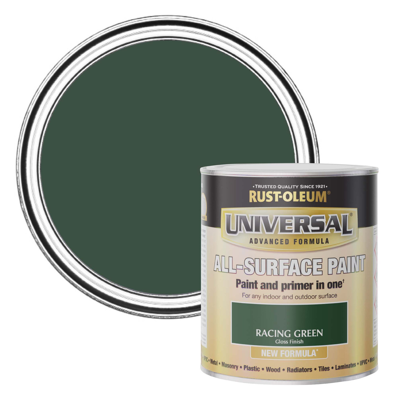 UNIVERSAL ALL-SURFACE, GLOSS FINISH RACING GREEN 750ml Rust