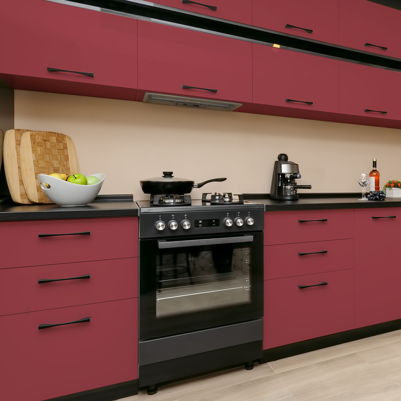 Soho Kitchen Cupboard Paint Satin Red Finish