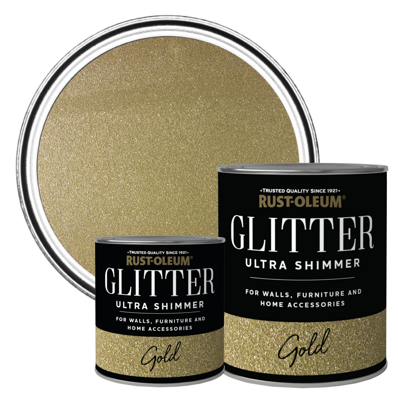 Rustoleum Glitter Clear does not have glitter in it! 