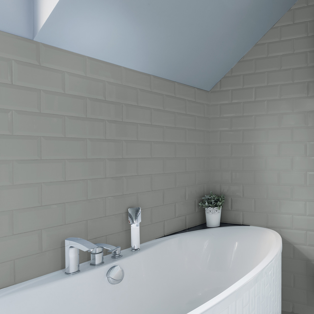 Torch Grey Bathroom Tile Paint - Matt Grey Finish