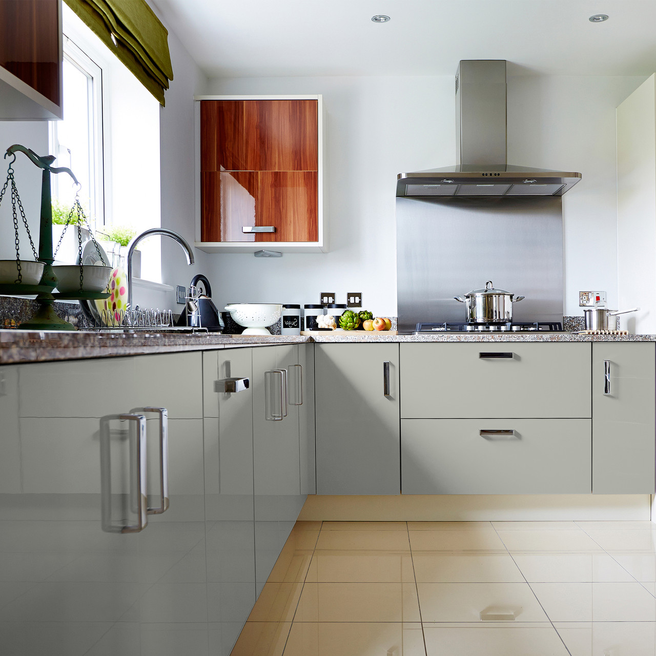 Grey Tree Kitchen Cupboard Paint Gloss Grey Finish