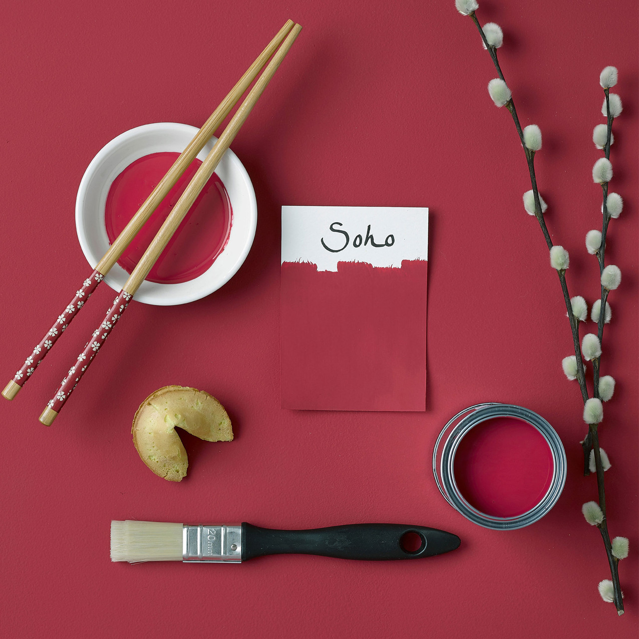 Soho Kitchen Cupboard Paint Gloss Red Finish