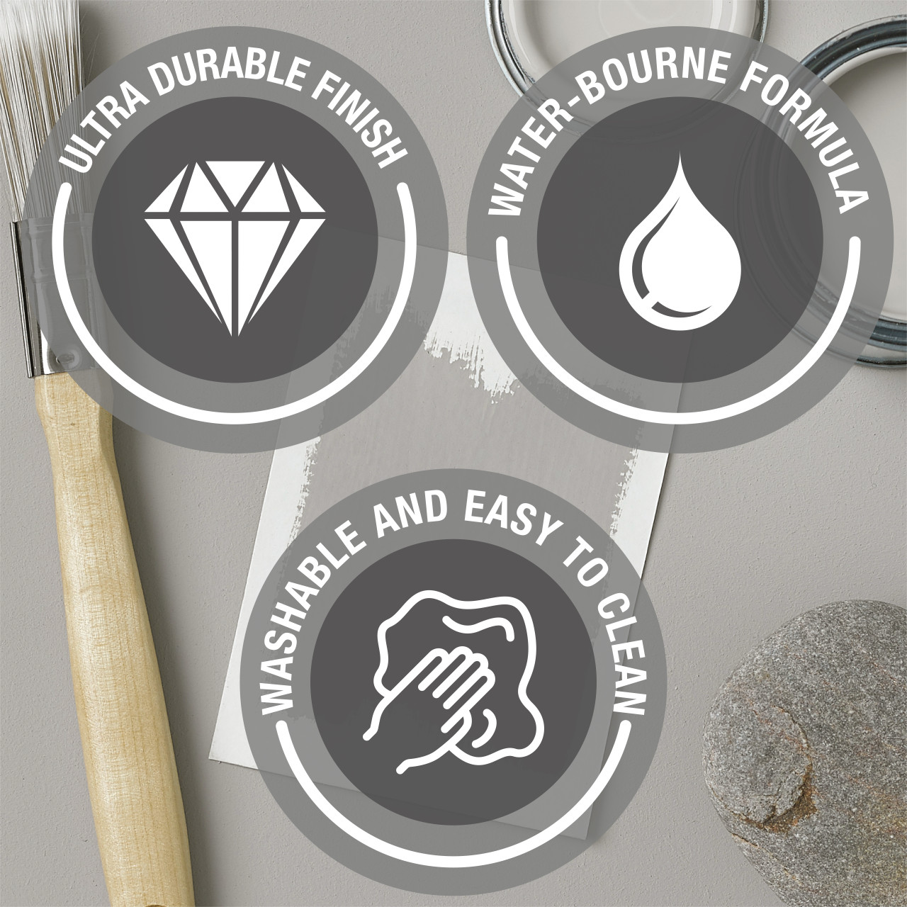 Washable Matt Wall Paint GREY TREE Rustoleum