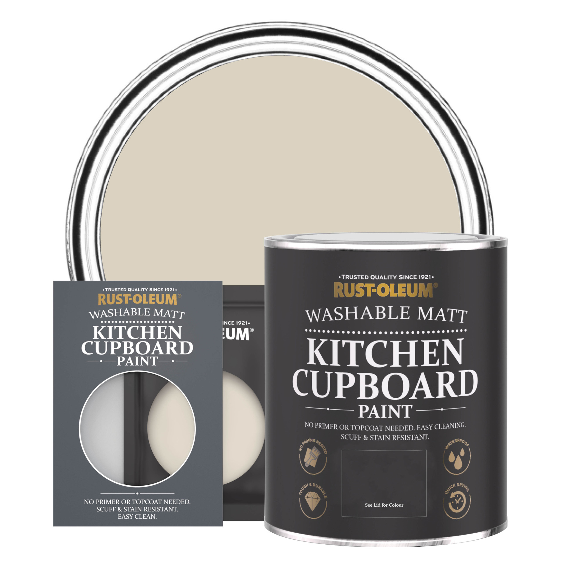 Cafe Luxe Kitchen Cupboard Paint - Matt Brown Finish