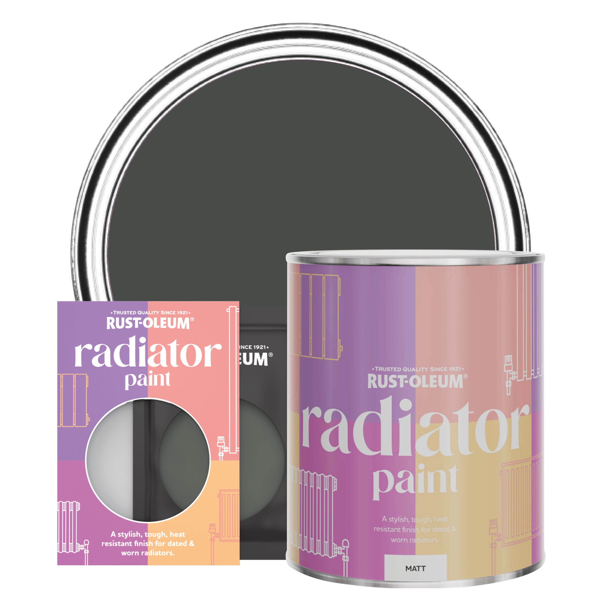 Black Sand Radiator Paint - Matt Black | Rust-Oleum