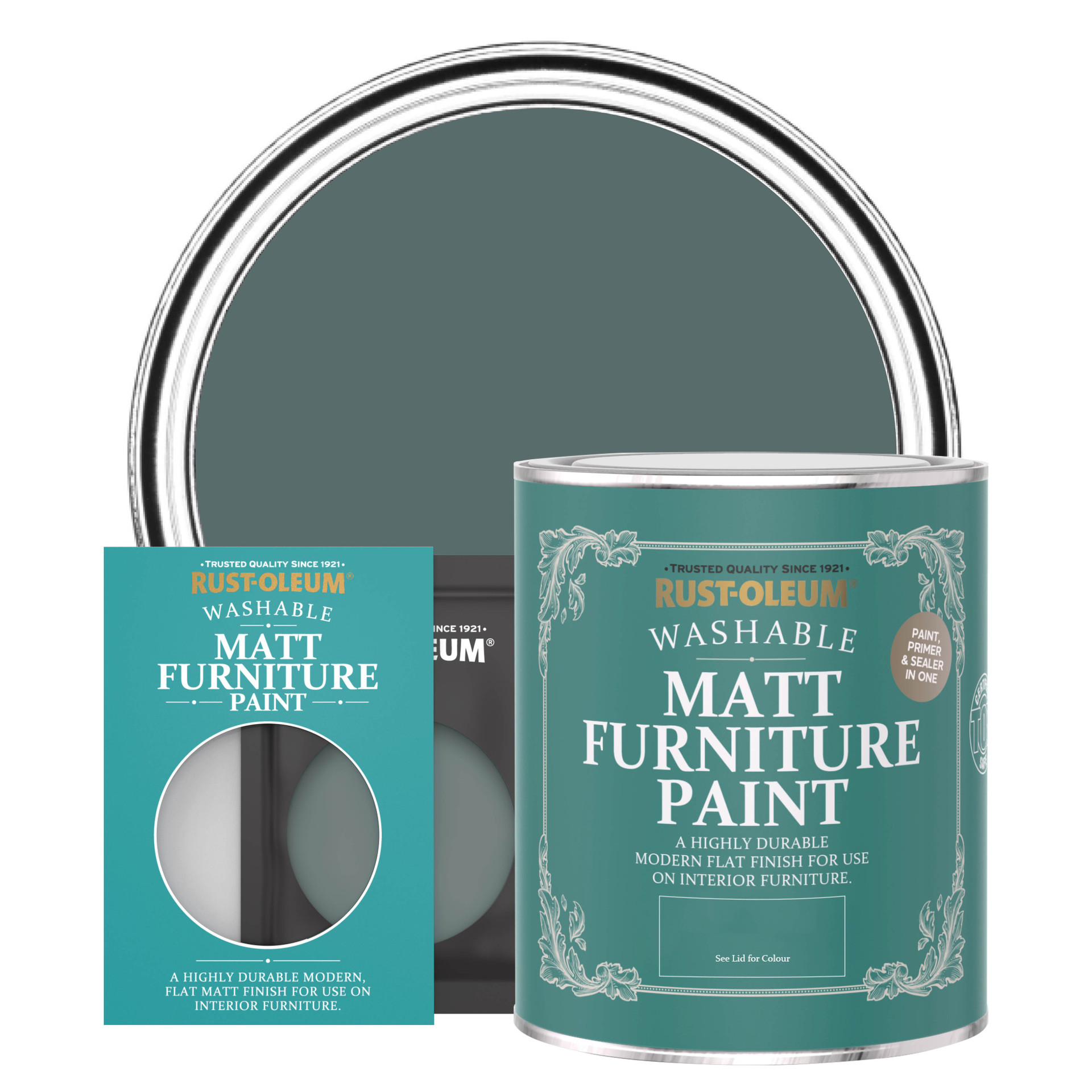 All Green Furniture & Trim Paint - Matt Green Finish