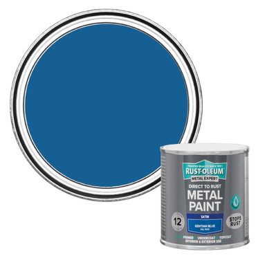 Metal Expert Direct To Rust Satin Gentian Blue Paint 250ml Metal Expert Direct To Rust Satin Gentian Blue Paint 250ml