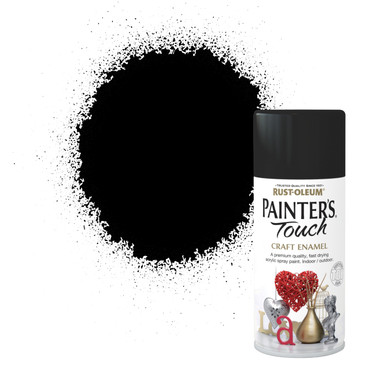 Painter's Touch Craft Enamel Spray Paint, Matt Finish - Black 150ml