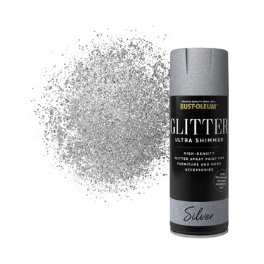 Ultra Shimmer Glitter Spray Paint, Silver 400ml