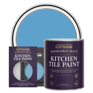 Kitchen Tile Paint, Matt Finish - CERULEAN