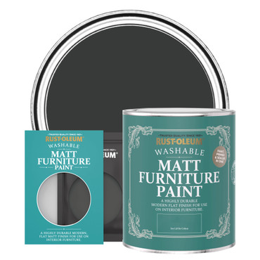 Matt Furniture Paint - NATURAL CHARCOAL (BLACK)
