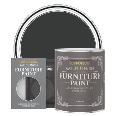Satin Furniture Paint - NATURAL CHARCOAL (BLACK)