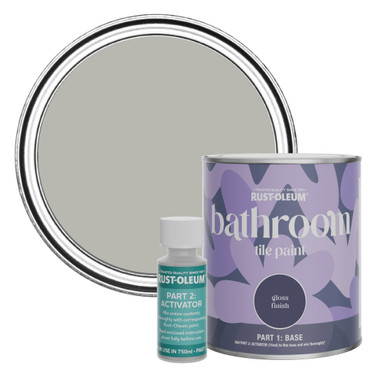 Bathroom Tile Paint, Gloss Finish - Grey Tree 750ml