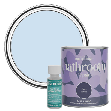 Bathroom Tile Paint, Gloss Finish - Powder Blue 750ml