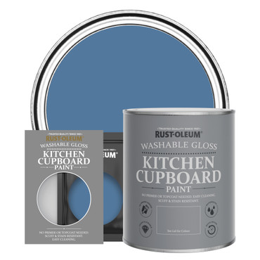 Kitchen Cupboard Paint, Gloss Finish - BLUE SILK