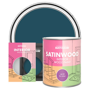 Interior Wood Paint, Satinwood - Commodore Blue