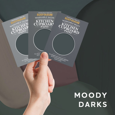 Kitchen Cupboard Paint Samples - Moody Darks Tester Box