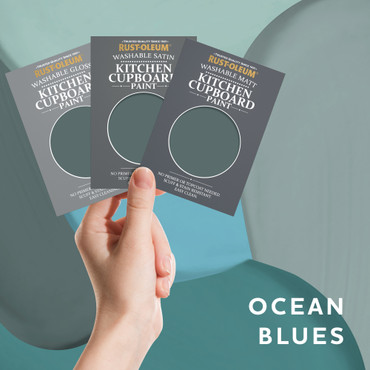 Kitchen Cupboard Paint Samples - Ocean Blues Tester Box